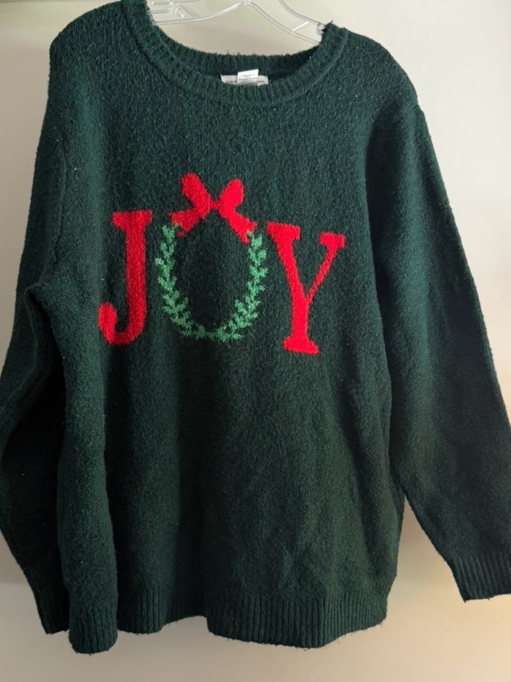 Cupcakes & Cashmere Holiday 'JOY' Crewneck Sweater Womens 2X